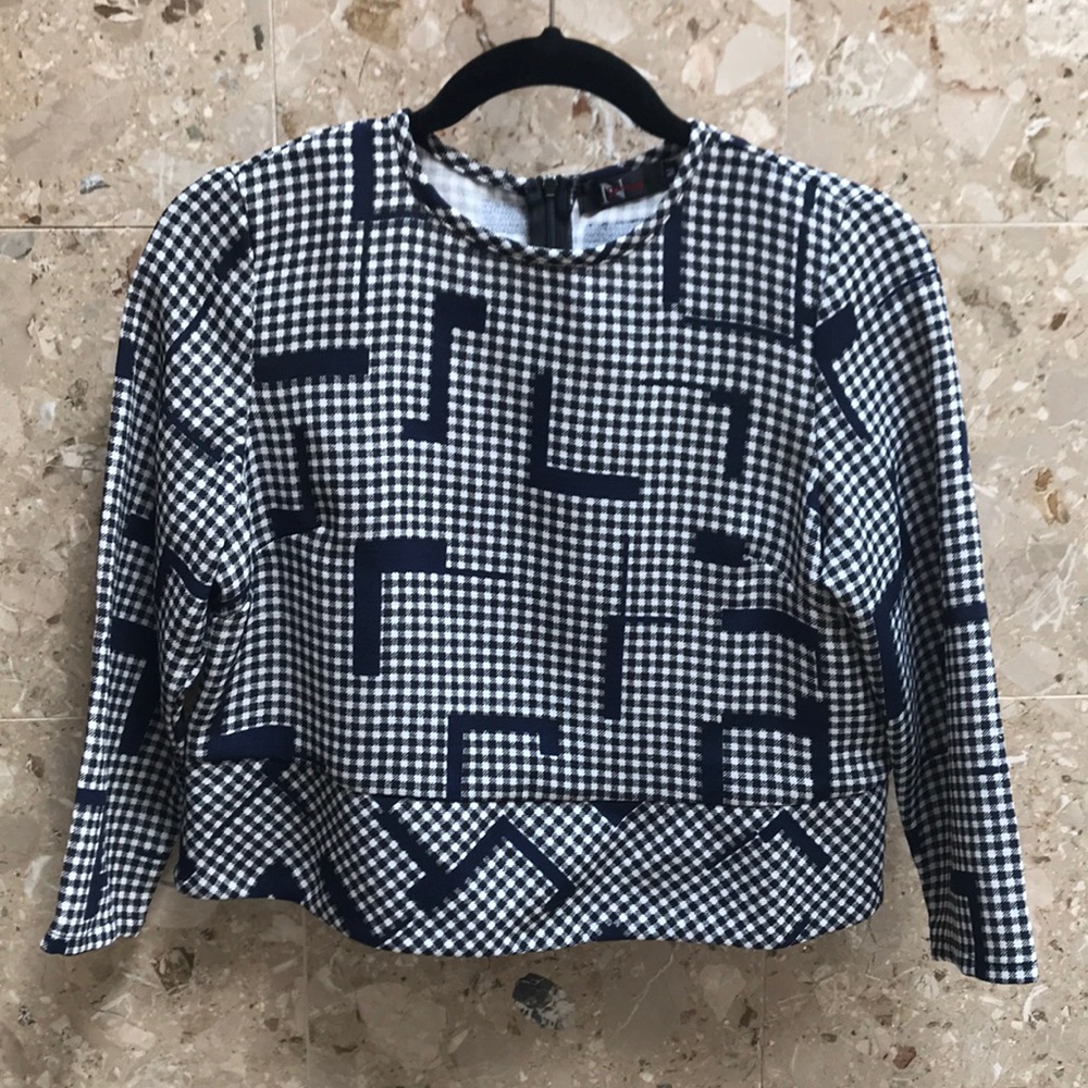 Plaid dressy blouse